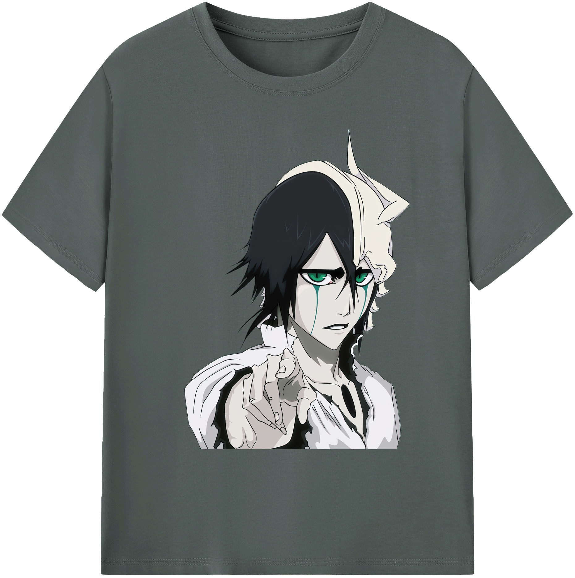 （画像用） ブリーチ ウルキオラ·シファー BLEACH Ulquiorra cifer 綿100％ メンズ半袖Tシャツ｜肌触りやわらか＆通気性